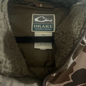 Drake Waterfowl LST Guardian Flex Double Down Eqwader Quarter-Zip Jacket.
